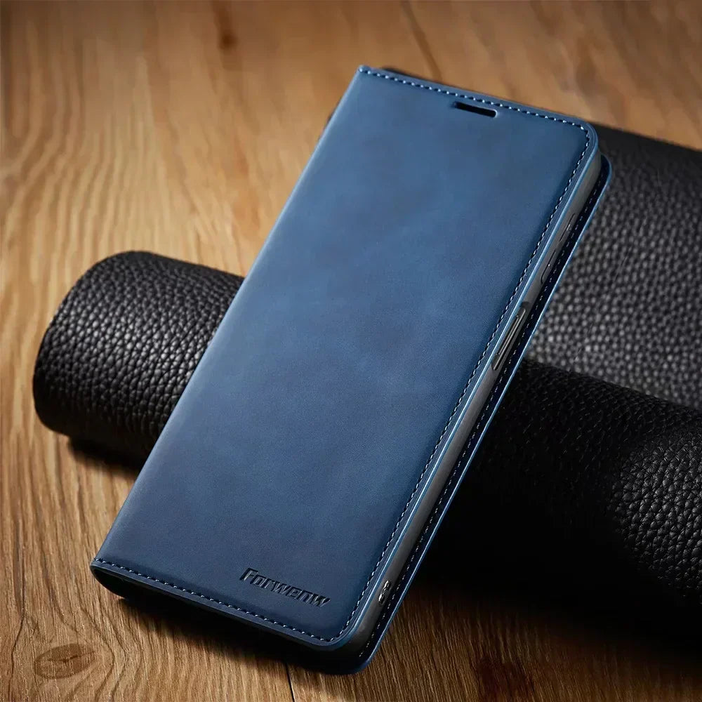 Ripob | Samsung-Hülle: Magnetische Lederhülle für stilvollen Schutz