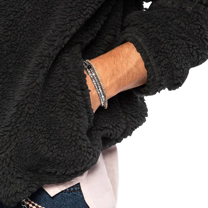 Herren Teddyfleece Zip-Up Hoodie | Weiche Wärme und lässiger Alltagsstil