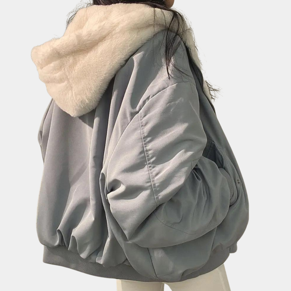 Damen Winterjacke – Kurzer Kapuzenmantel für kaltes Wetter
