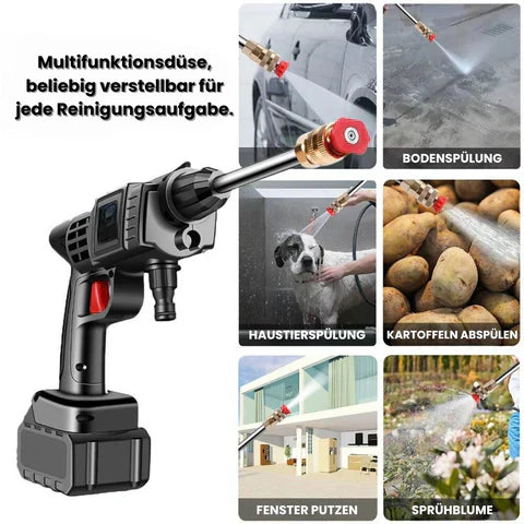 Akkubetriebener Hochdruckreiniger | Flächenreiniger | Kabellos & Tragbar | Jetlume
