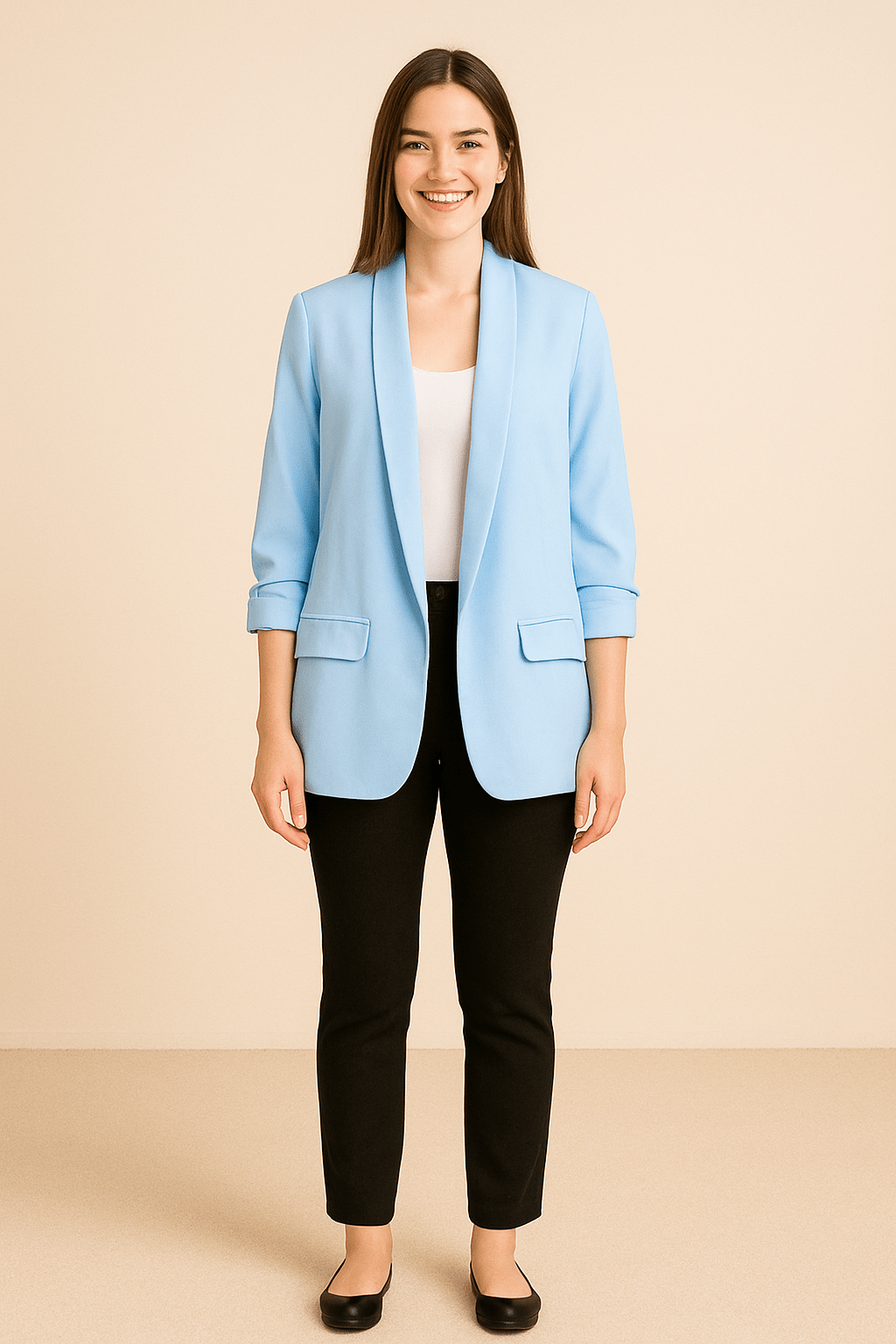 Leichter Blazer für Damen – Mit aufgerollten Ärmeln