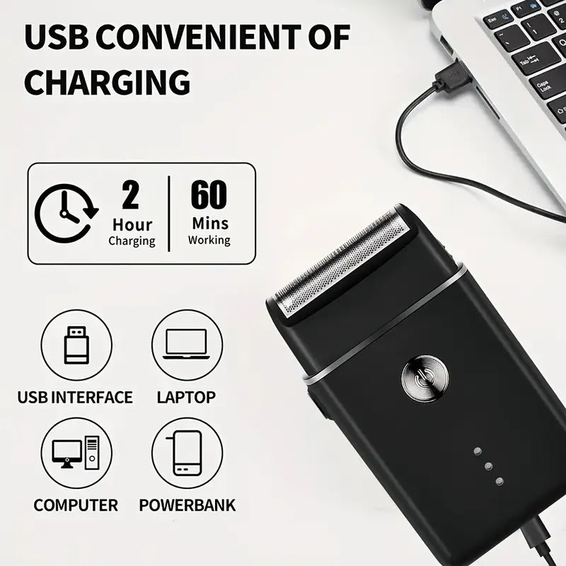 GroomMaster - 3-teiliges professionelles Haar- und Bartpflegeset für Männer, kabellose Trimmer mit LED-Display, USB wiederaufladbar