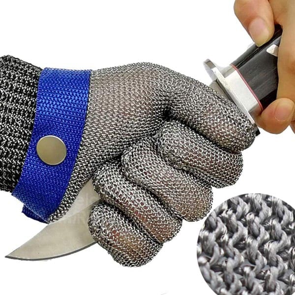Ripob | Lebensmittelgeeignetes Edelstahl-Maschenmetallhandschuh