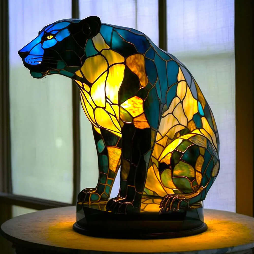 Buntglas Tiffany Tierlampe Nachttischlampe Dekoleuchte