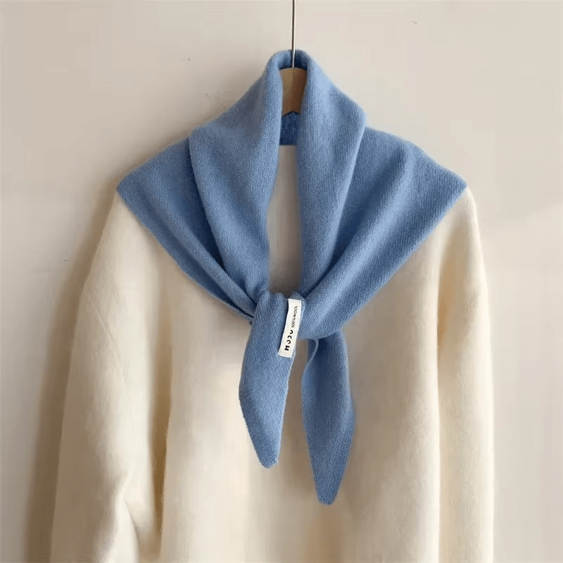 WolWeef Dreieckiger Strickschal – Weicher Wollmischschal für Wärme und Stil