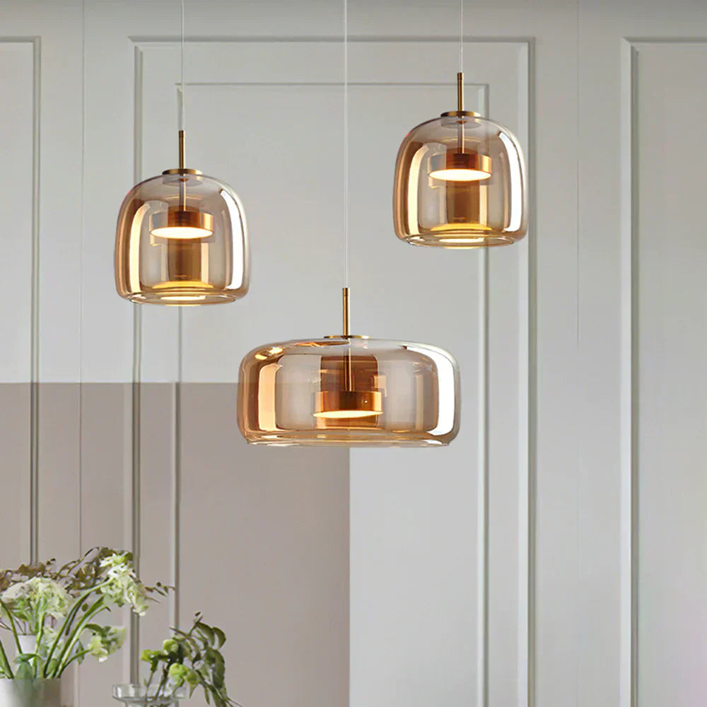 Hängelampe Glas Modern LED Pendelleuchte