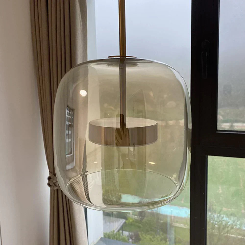 Hängelampe Glas Modern LED Pendelleuchte