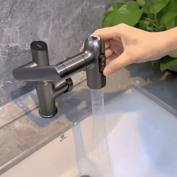 LustraFlow 360° Smart Armatur | Moderner Küchen- und Badmischer mit LED-Temperaturanzeige