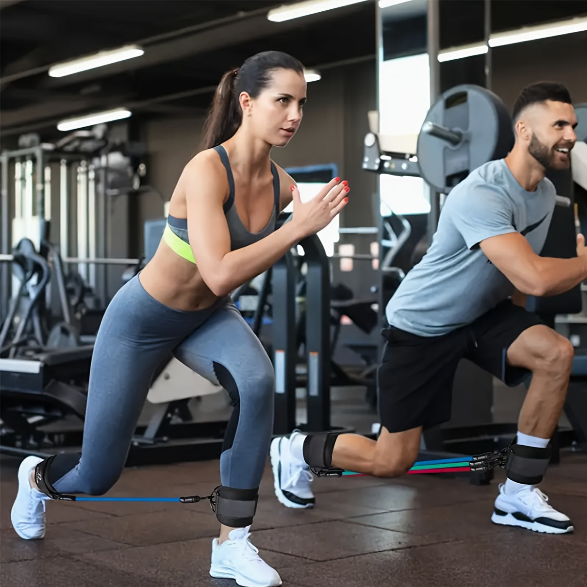 Fitnessbänder mit Knöchelriemen für Beintraining zu Hause | Widerstandsbänder | LegPower