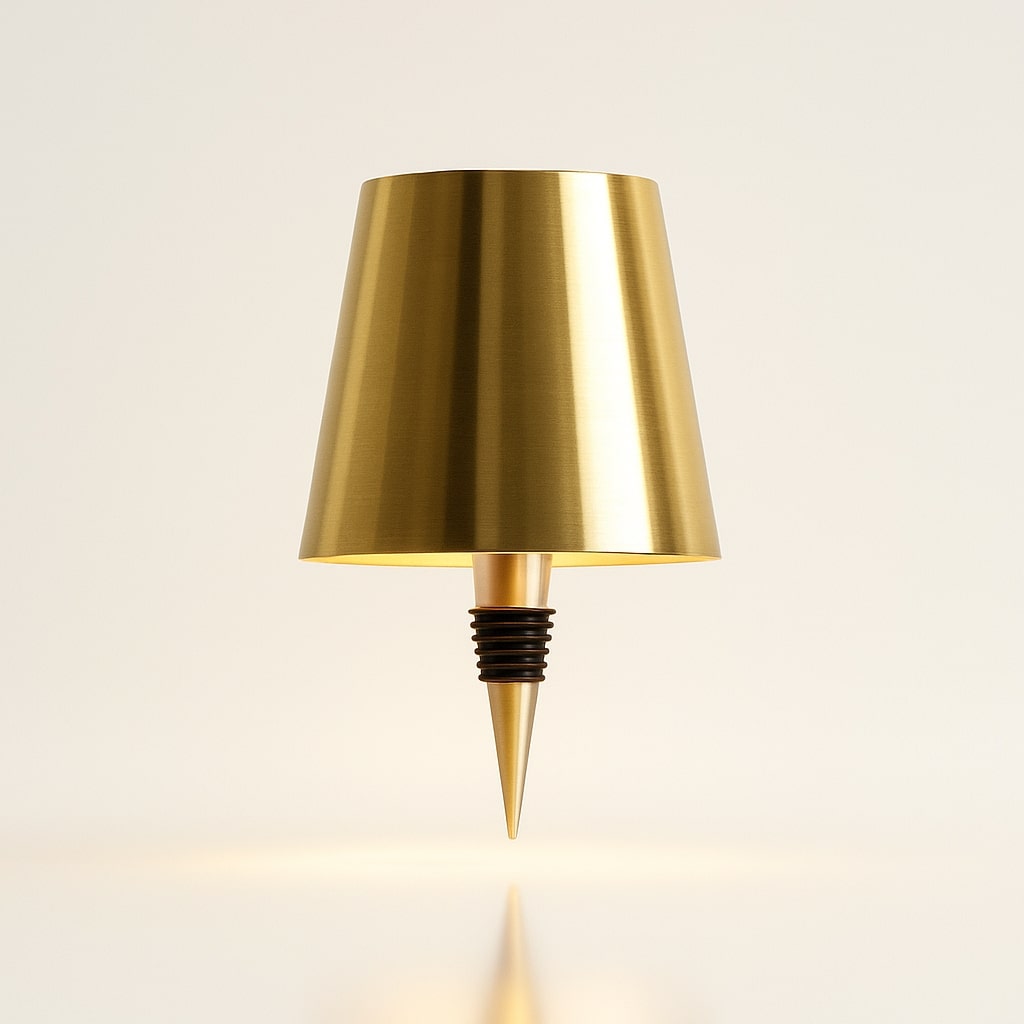 Flaschenlicht | Flasche als Tischlampe | Wiederaufladbare Tischleuchte | Flaschenverschluss | LumiBottle