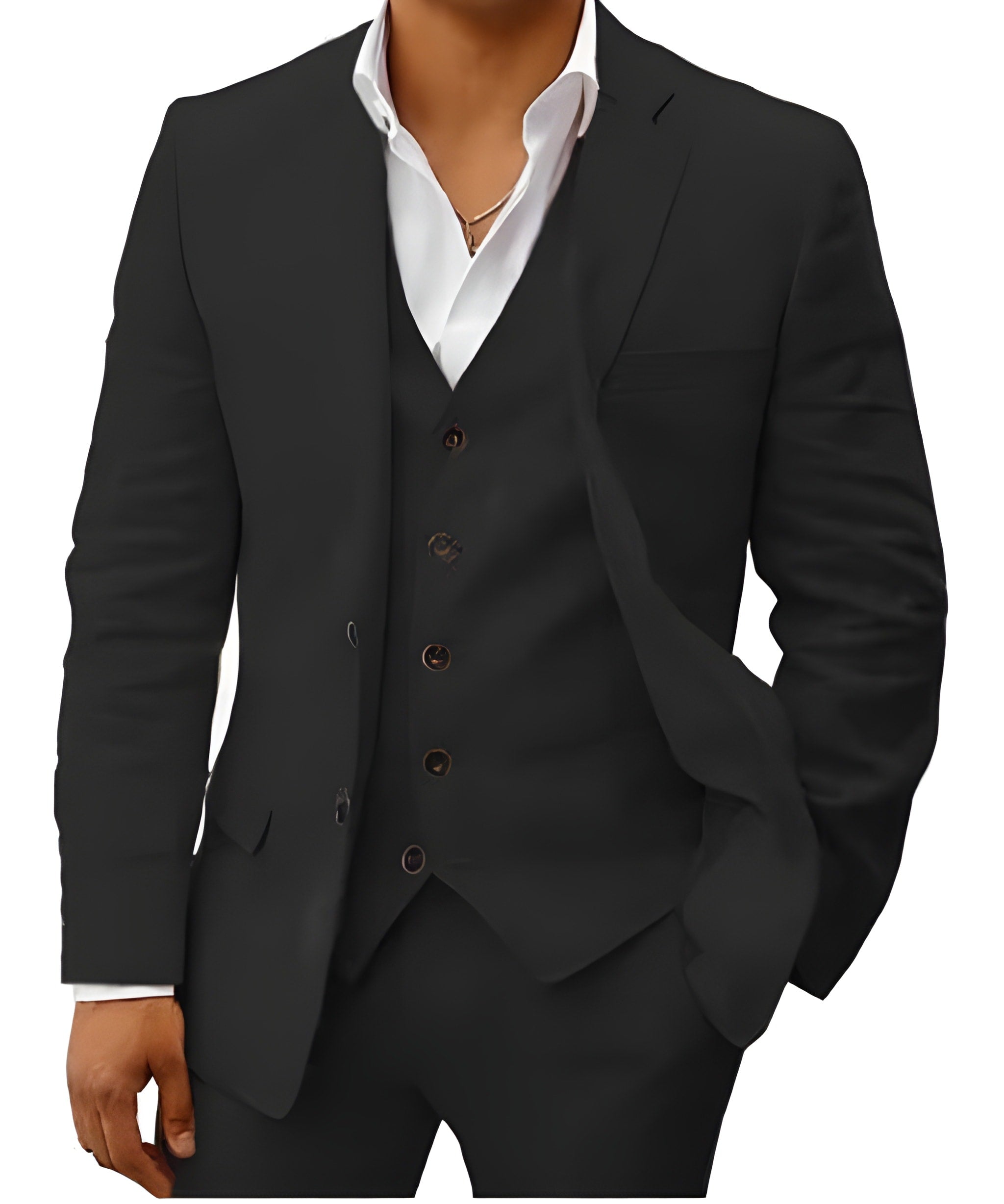 Herren Leinenanzug SummerEase – 3-teiliges atmungsaktives Sommeroutfit mit Weste