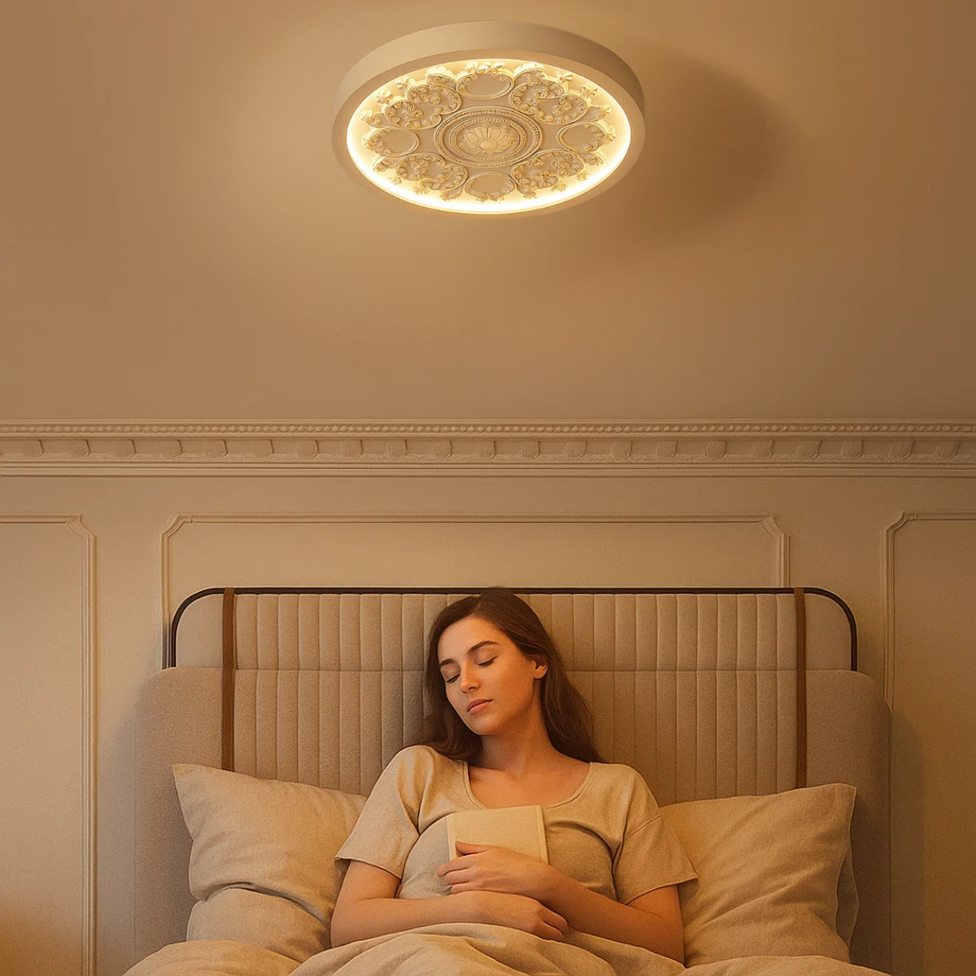 Moderne Harz-Deckenlampe mit variabler Lichtfarbe