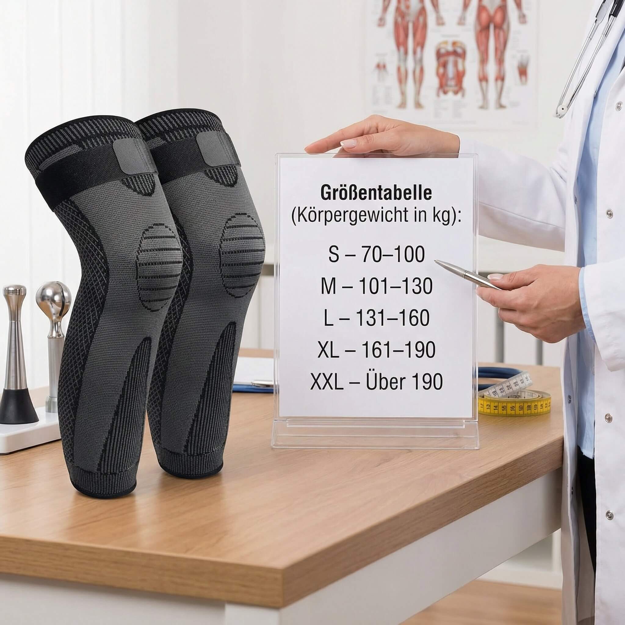 Kniebandage mit Kompression | Kniesupport für Sport, Training oder Arbeit | Flexurion