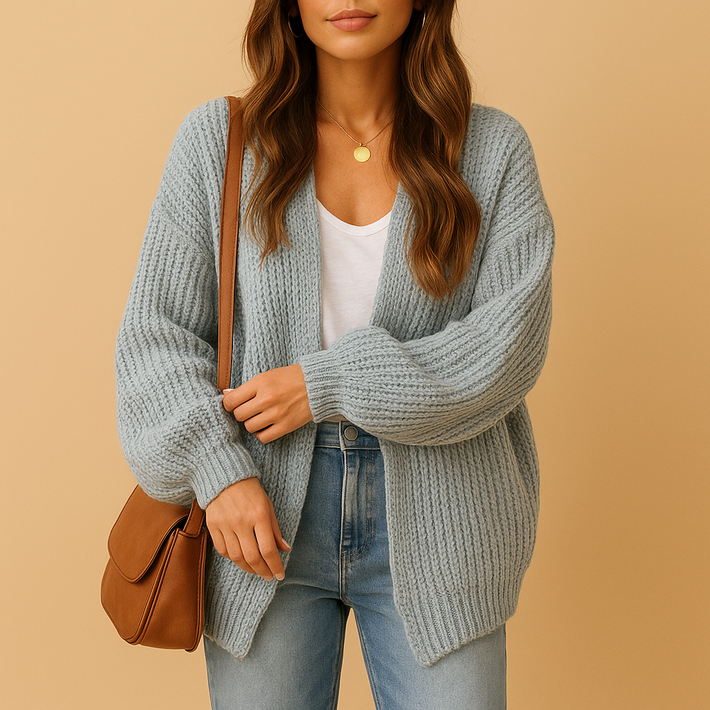 Damen Strick-Offene Cardigan mit Relaxed Fit – Alltaglicher Komfort