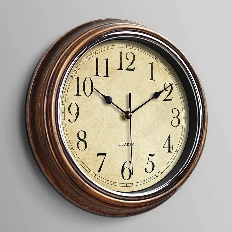 HoutTijd Classic Wanduhr – Stilvolle Holz-Uhr mit lautloser Bewegung