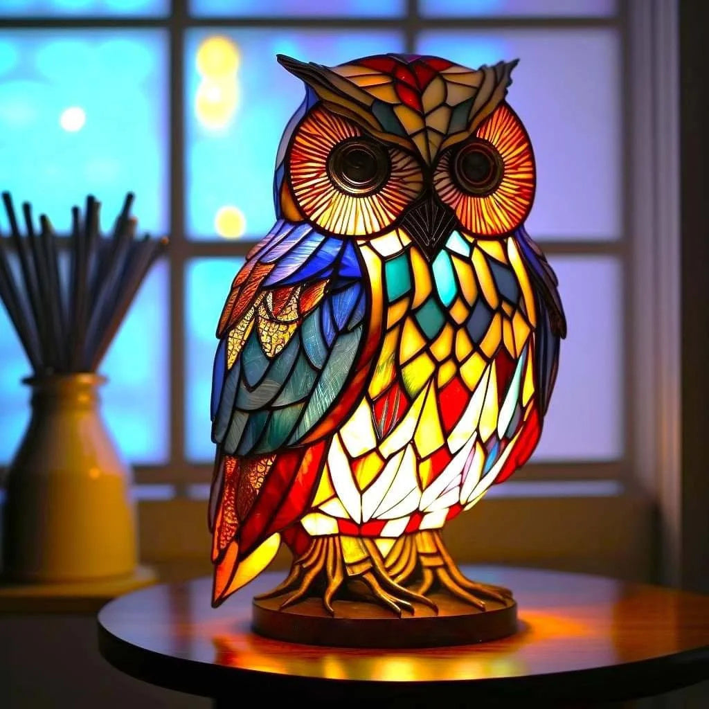 Tischlampe Glas Kunst Tierdesign