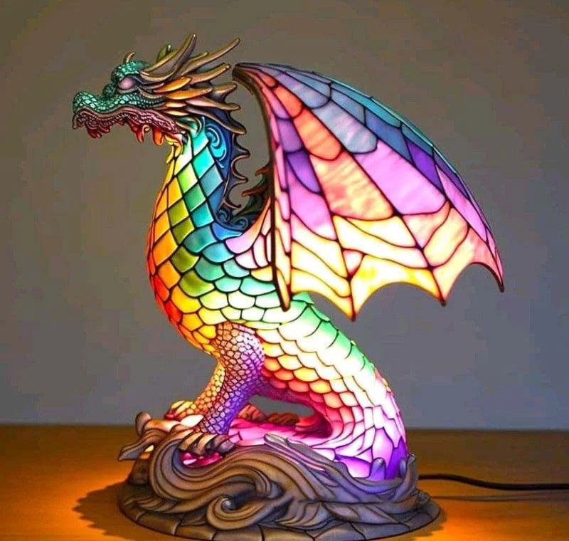 Tischlampe Glas Kunst Tierdesign