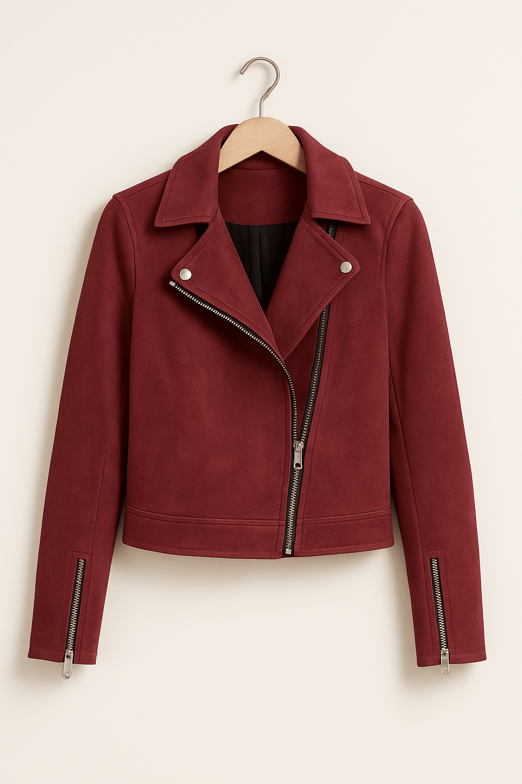 Wildleder-Look Bikerjacke für Frauen | Cool & Elegant