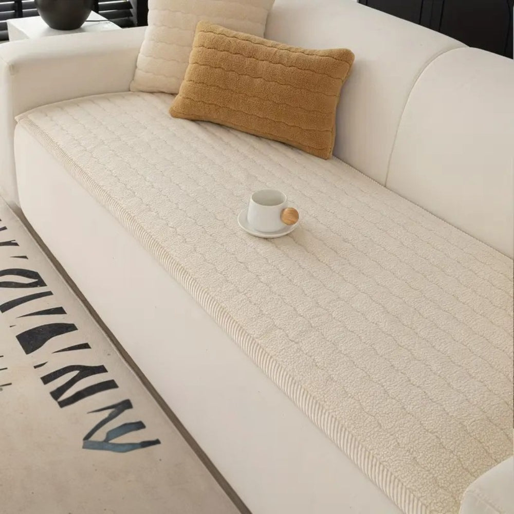 Plüsch Sofaüberwurf | Überwurf für Sofa | Sofa Decke | Sofina