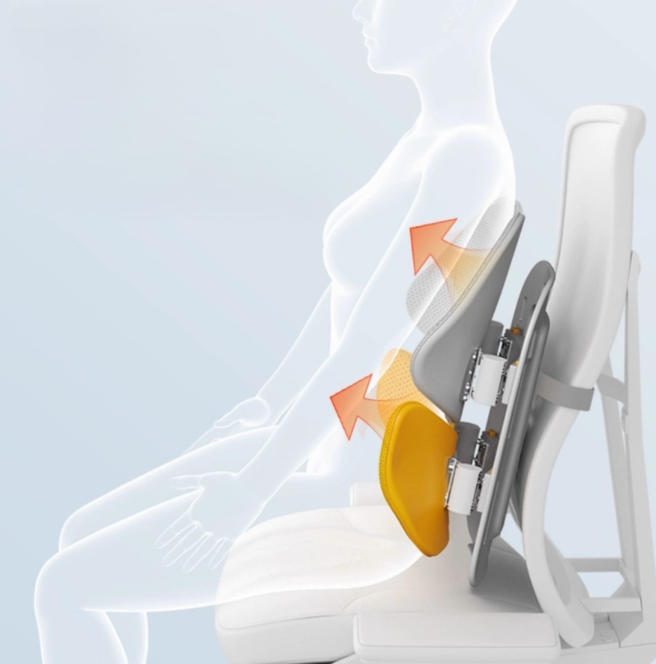 Rückenpolster | Orthopädisches Rückenstützkissen | Lendenkissen | Rückenlehne