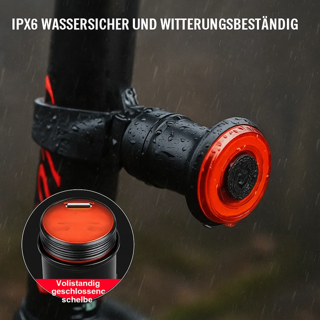 Rücklicht & Bremslicht für Fahrrad und Rennrad mit 6 Modi und Akku | Lumirad