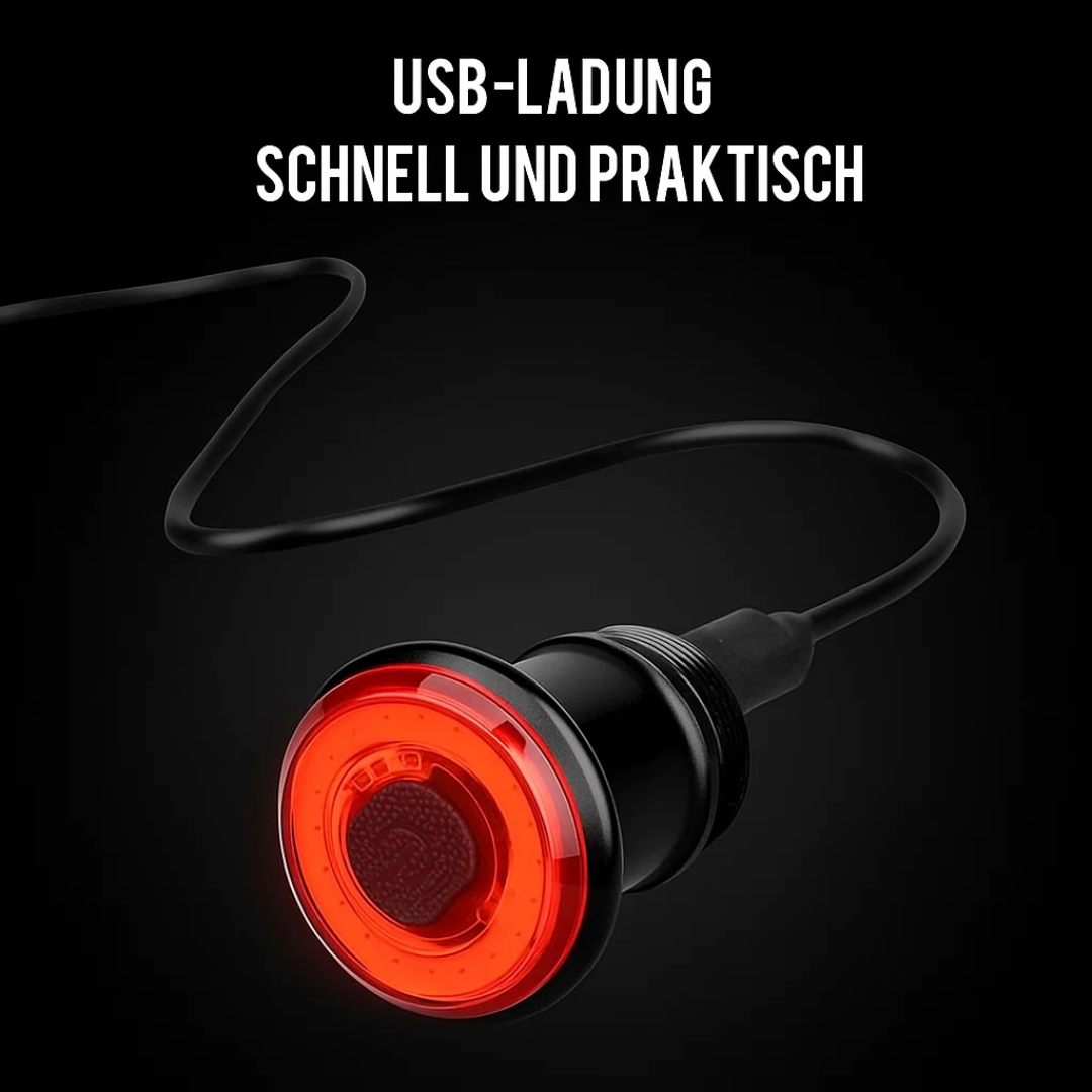 Rücklicht & Bremslicht für Fahrrad und Rennrad mit 6 Modi und Akku | Lumirad