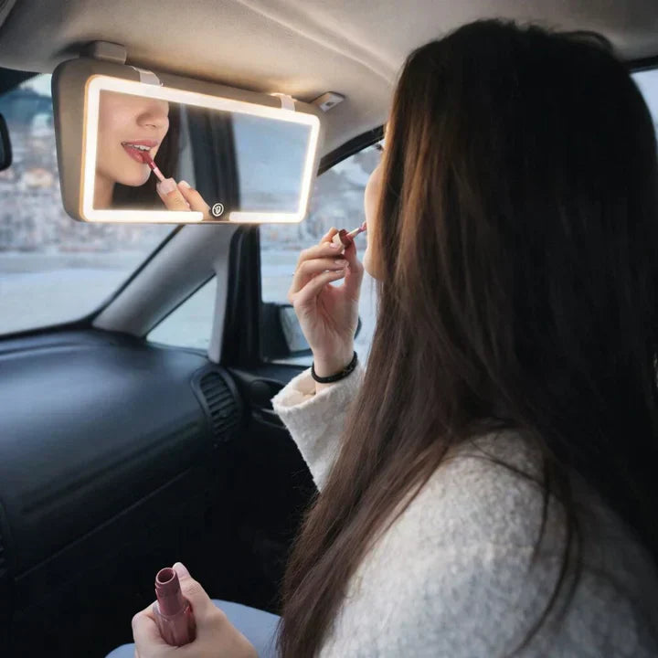 Makeup-Spiegel mit Licht für das Auto | Beleuchteter Kosmetikspiegel | GlowVisor