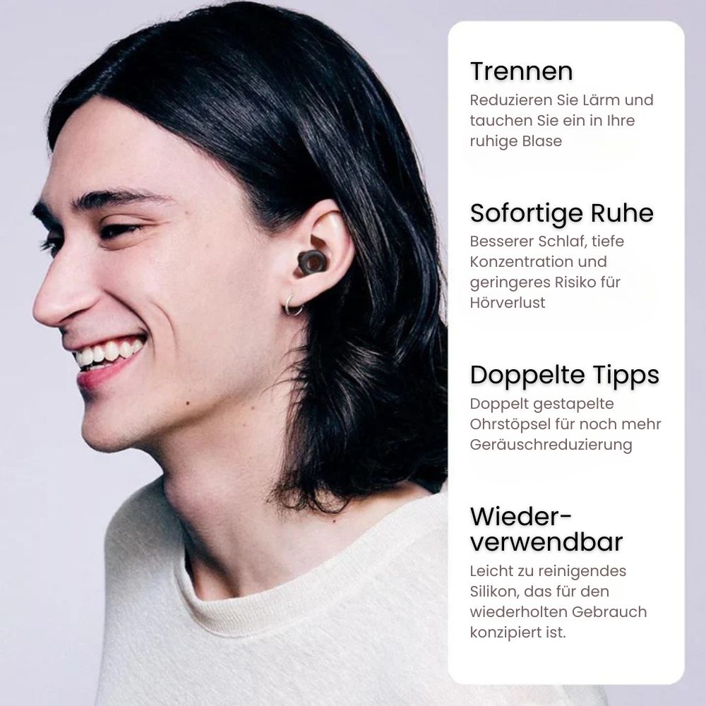 Silicone-Ohrstöpsel zum Hörschutz für Schlaf, Arbeit, Konzerte & Flugzeuge | SilentPlug