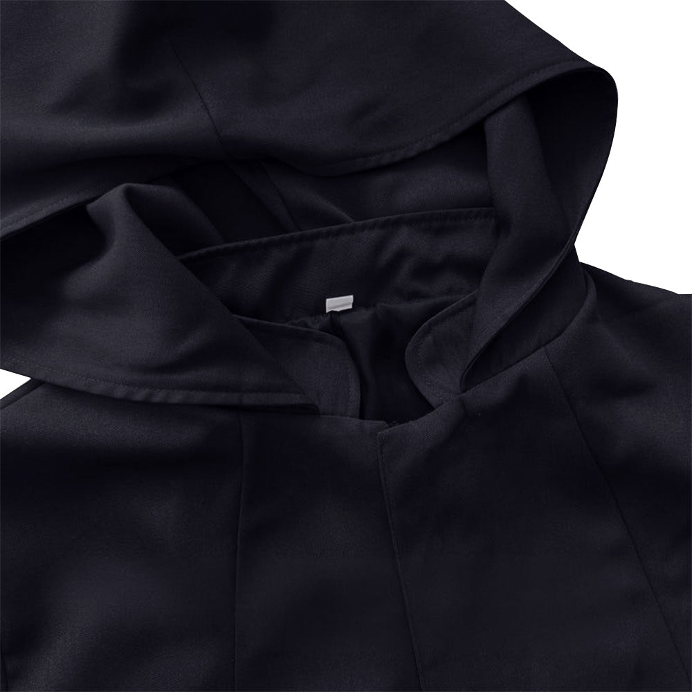 Schwarzes Kapuzenkostüm Unisex Outfit