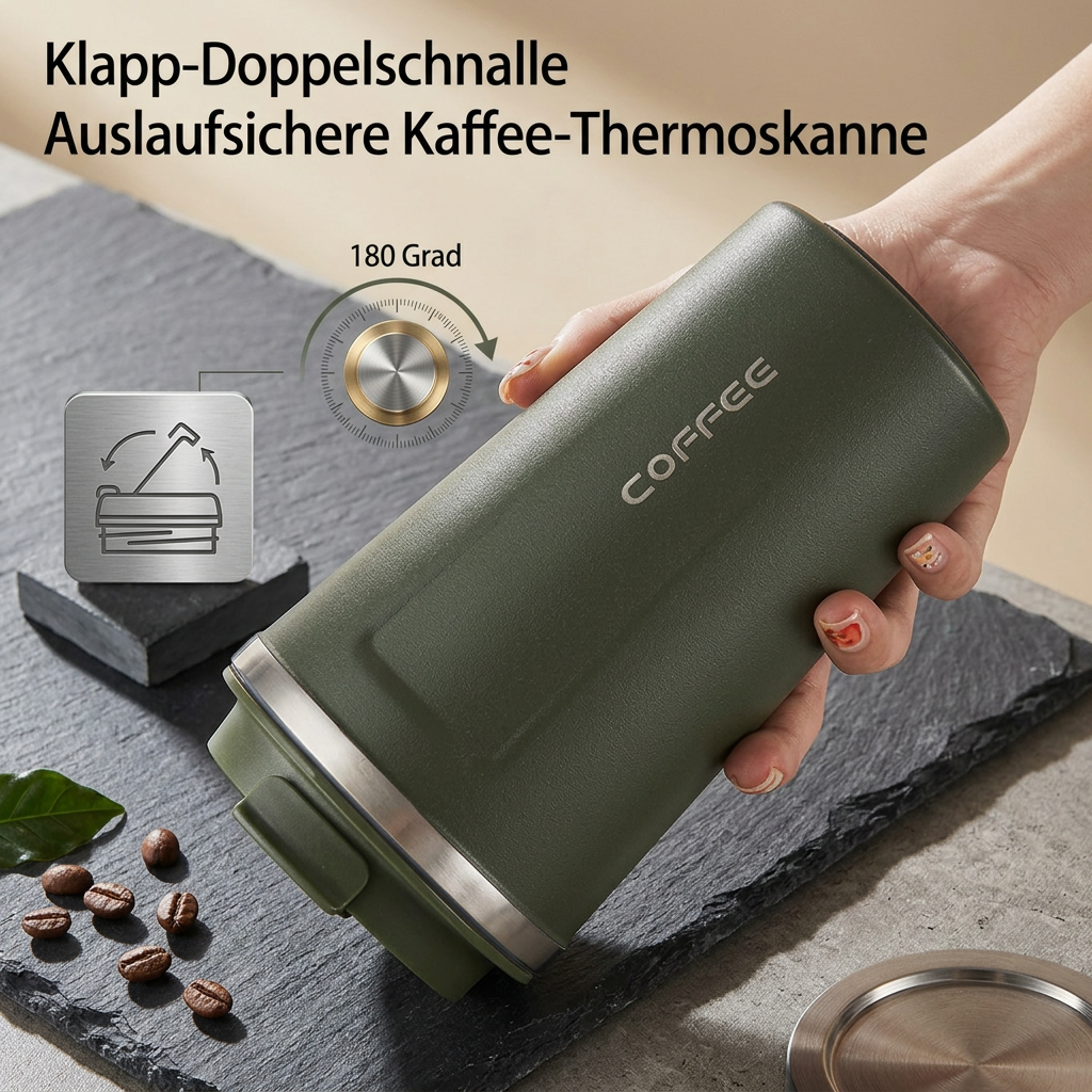 Thermobecher mit Temperaturanzeige | Smarter Trinkbecher aus Edelstahl | Themiora