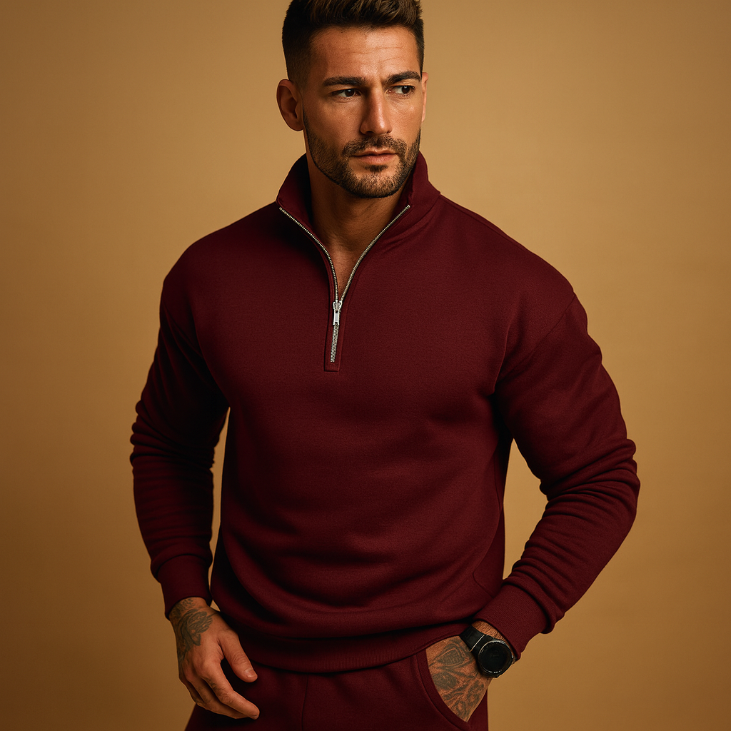 Herren-Halbzip-Pullover – Strickpullover für Herbst und Winter